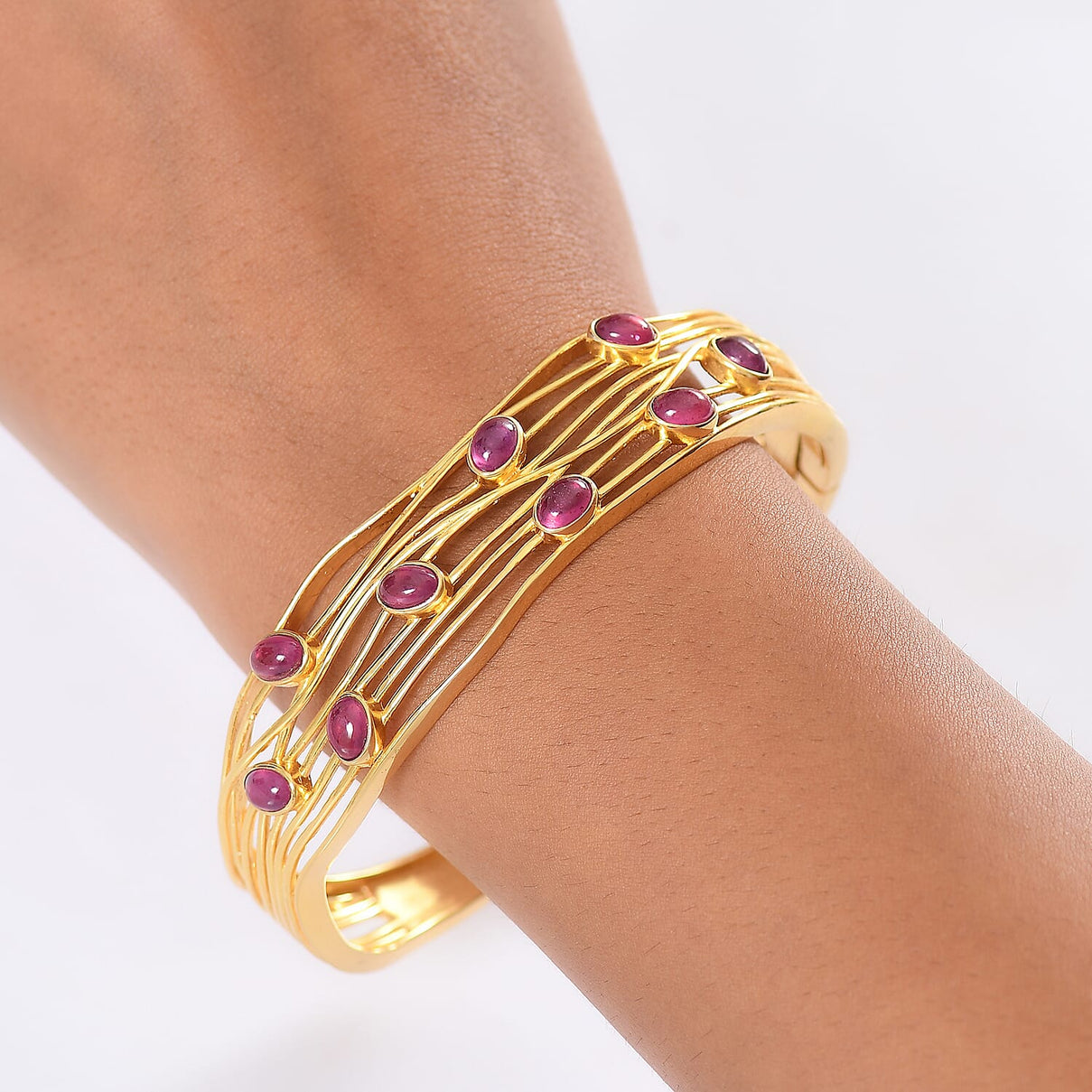 EverTrue Close Out Deal - Cabo Delgado Ruby Cuff Bangle (Size 7.5)  7.59 Ct. 8265453 3