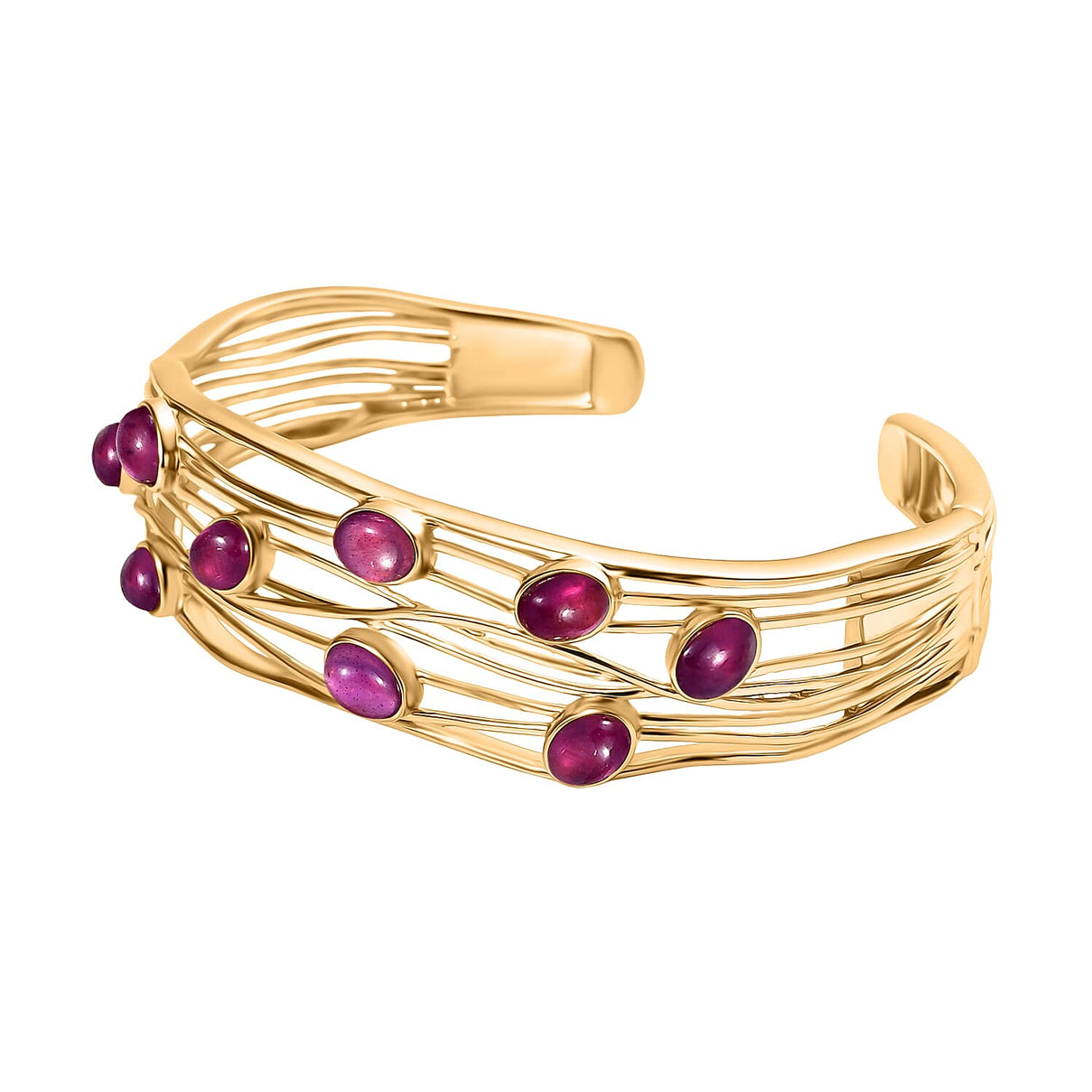 EverTrue Close Out Deal - Cabo Delgado Ruby Cuff Bangle (Size 7.5)  7.59 Ct. 8265453 4