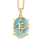 EverTrue Amazonite Oval Cut Solitaire Pendant with Chain (Size 20)  9.54 Ct.