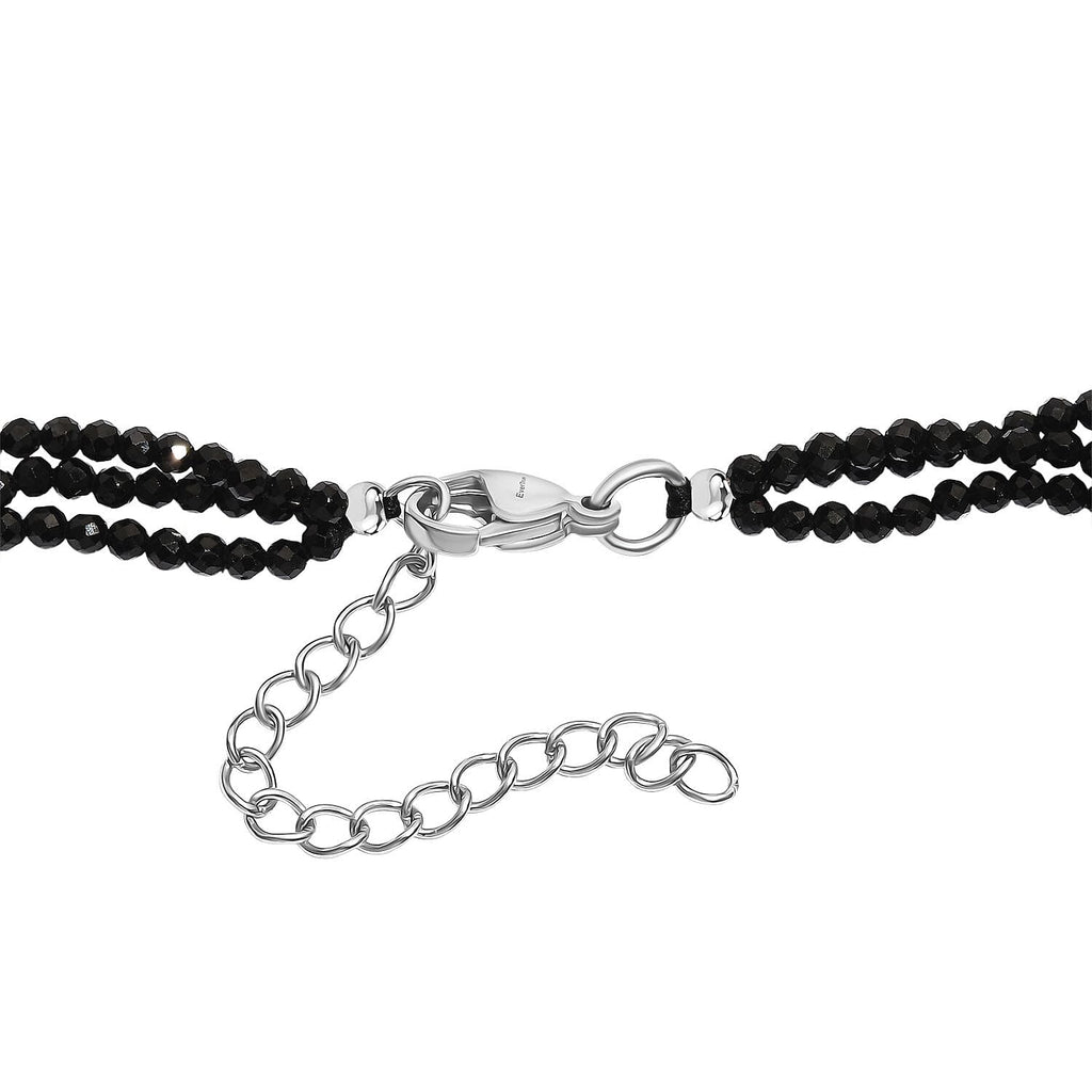 Boutique Collection - Natural Black Spinel & Fresh Water Pearl Triple Strand Necklace (Size 18 - 2) 69.00 Ct.
