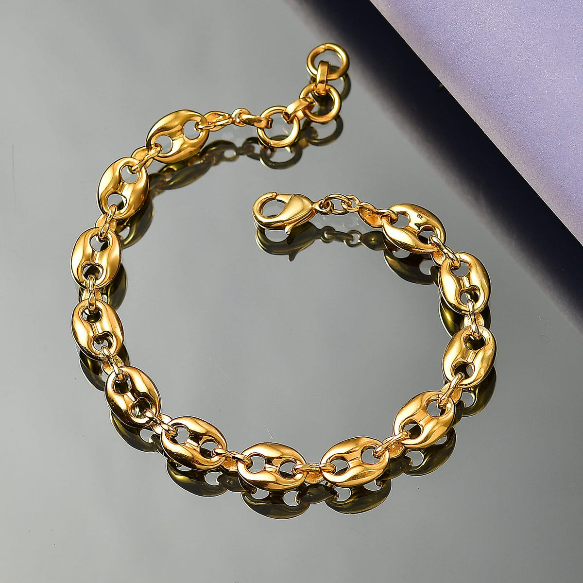EverTrue Bronzella Collection - Mariner Link Bracelet (Size - 7.5) in 18K Yellow Gold Plating 8486296 2
