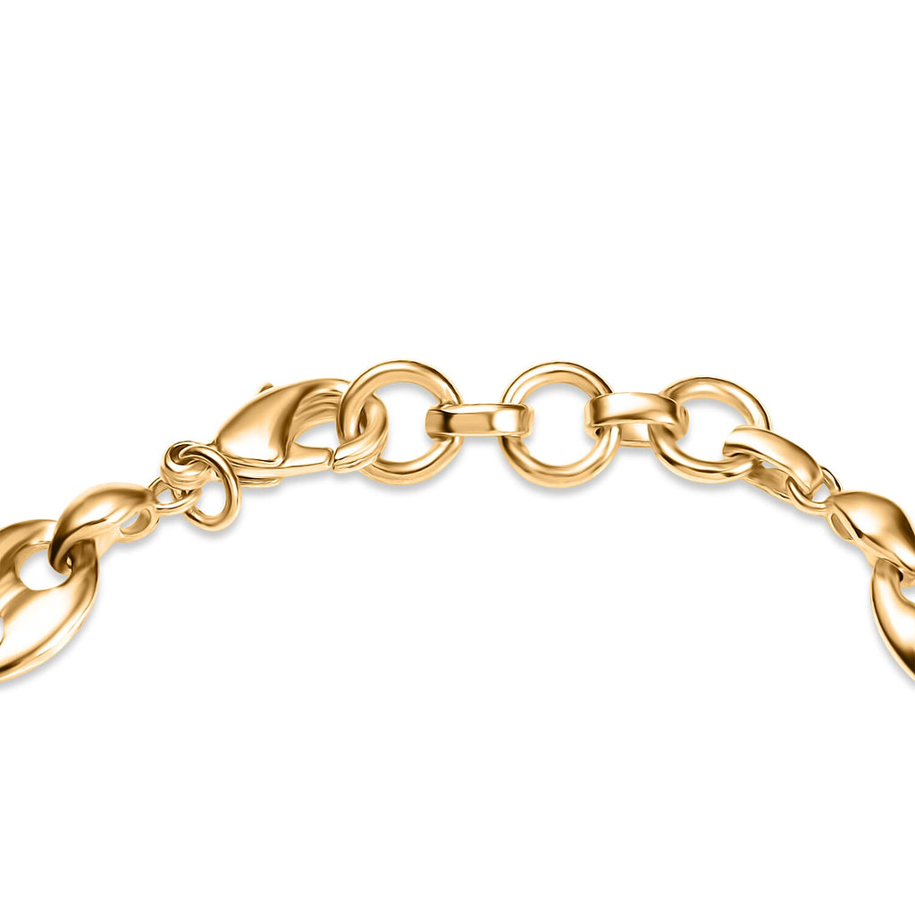 EverTrue Bronzella Collection - Mariner Link Bracelet (Size - 7.5) in 18K Yellow Gold Plating