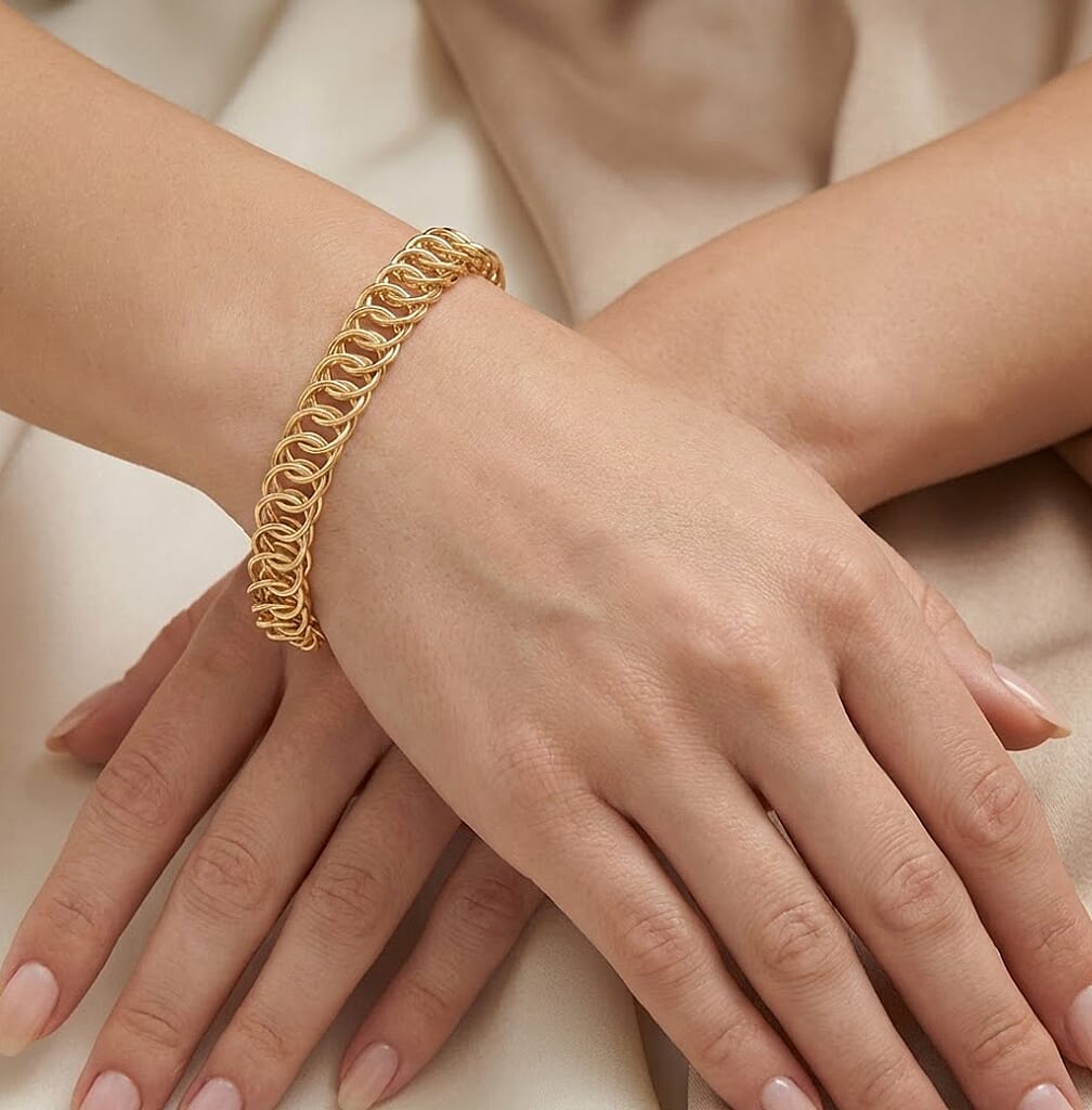 EverTrue Bronzella Collection - Bracelet (Size - 7.5) with Lobster Clasp in 18K Yellow Gold Plating 8505877 2
