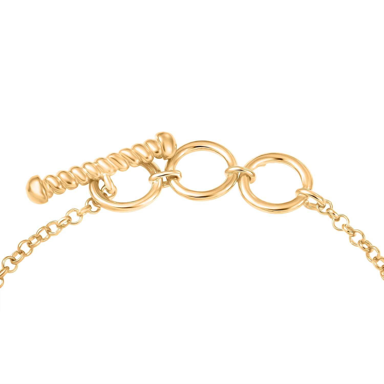 EverTrue Connemara Marble Cluster Bracelet (Size 7.5) with Toggle Lock in Yellow Gold Plated 14.55 Ct. 8272342 4