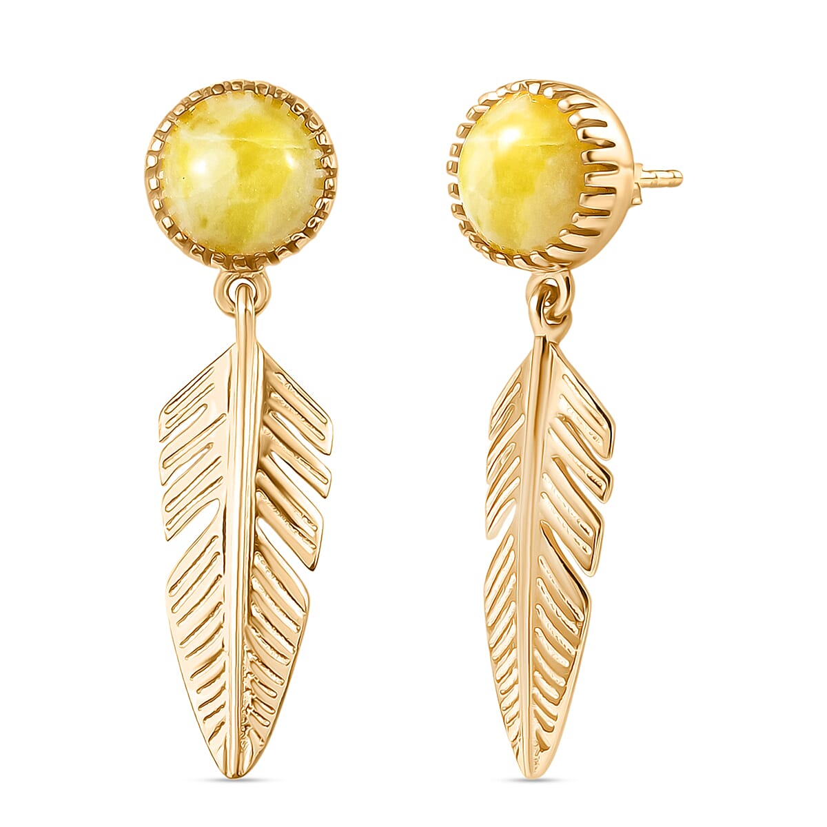 EverTrue Connemara Marble Earring in Yellow Gold Tone 4.28 Ct. 8272310 0