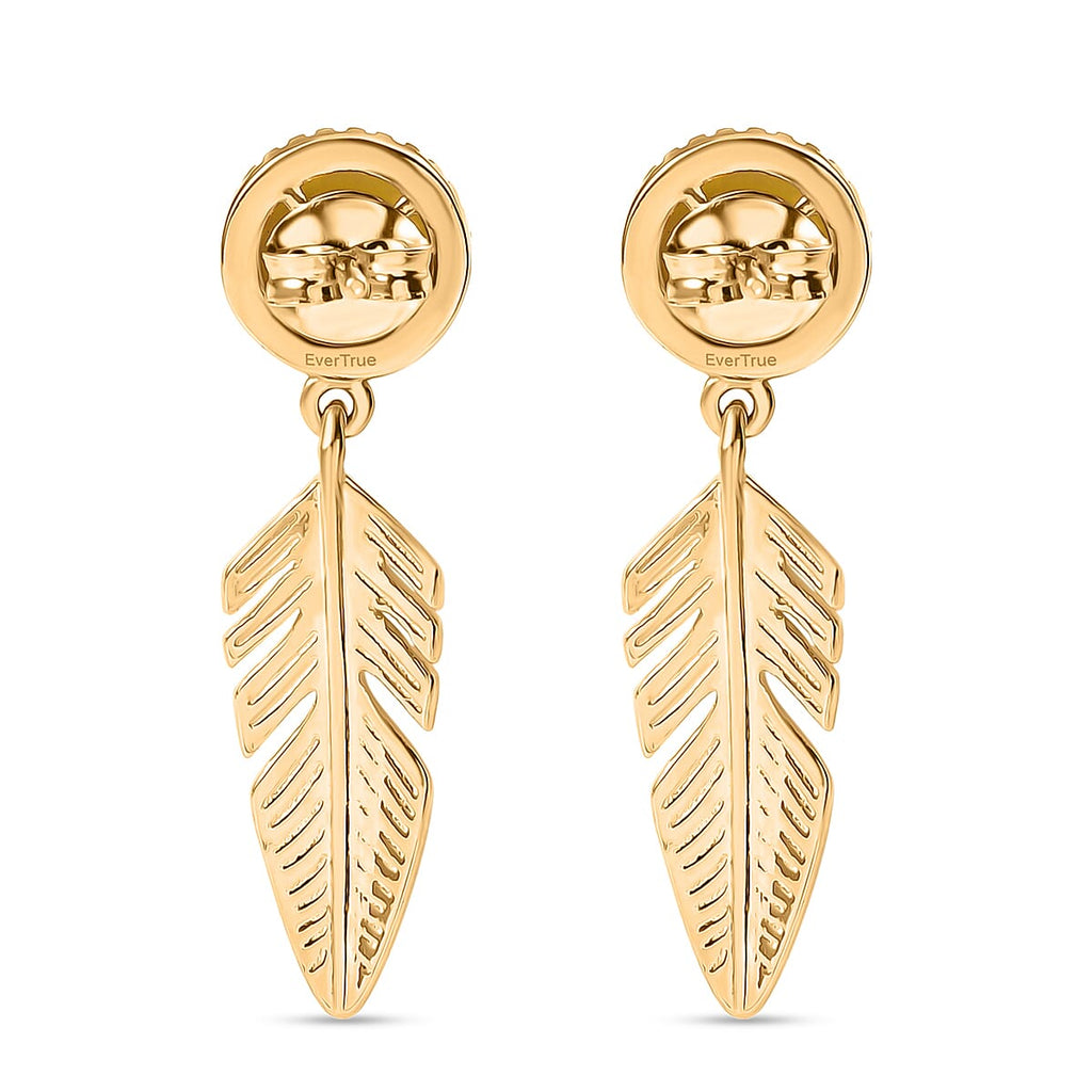EverTrue Connemara Marble Earring in Yellow Gold Tone 4.28 Ct.