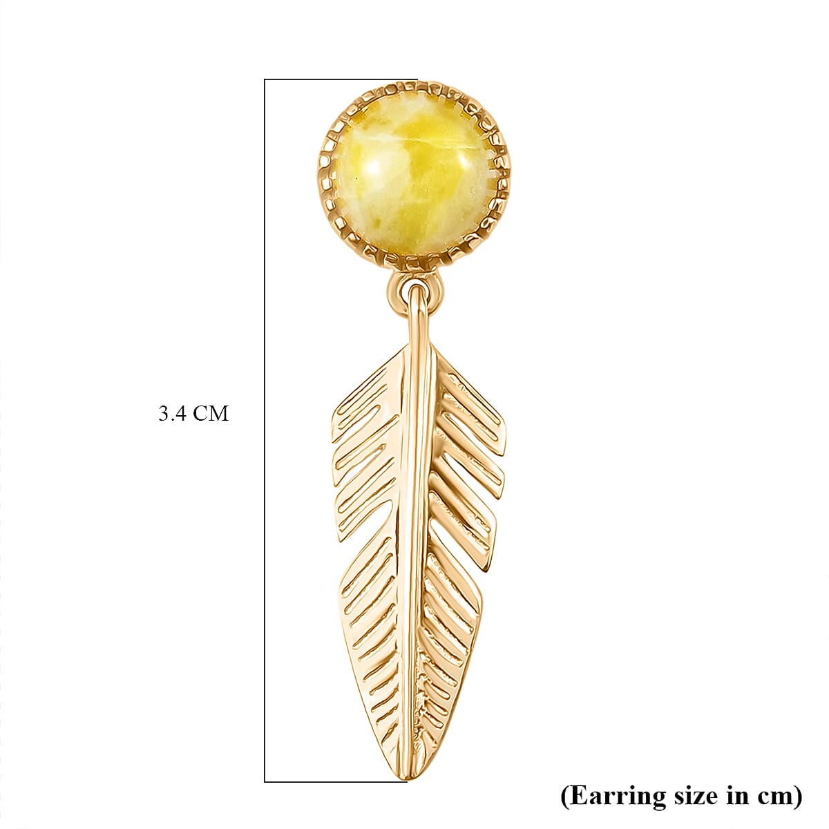EverTrue Connemara Marble Earring in Yellow Gold Tone 4.28 Ct. 8272310 5