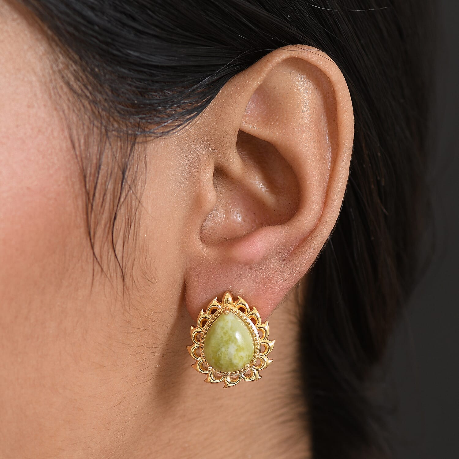 EverTrue Connemara Marble Earring in Yellow Gold Tone 9.61 Ct. 8296374 3