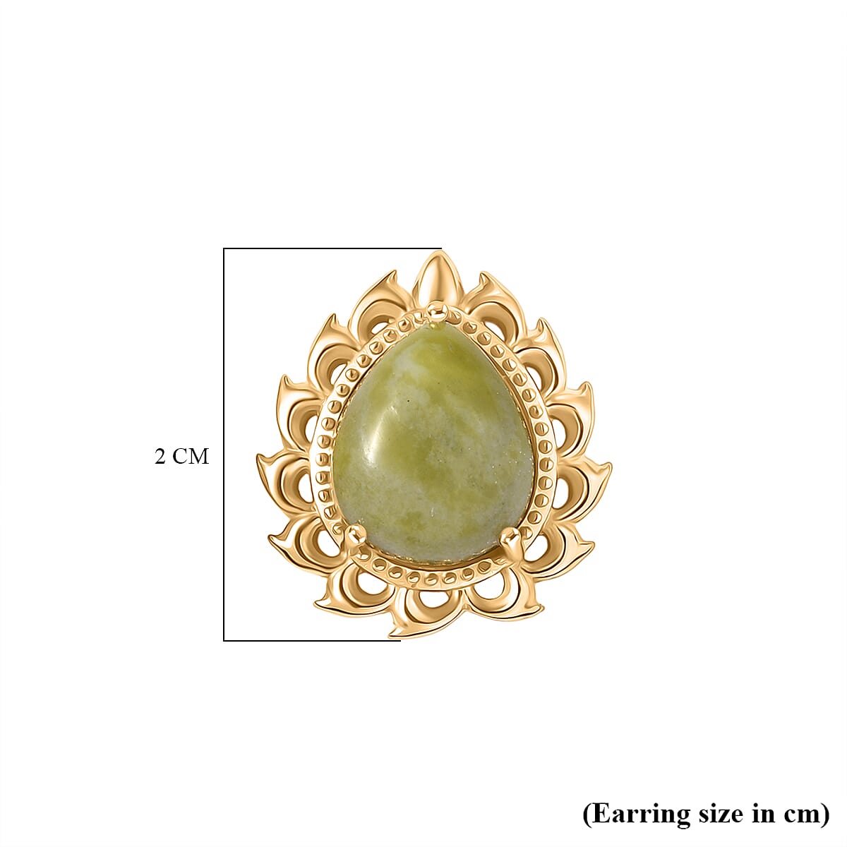 EverTrue Connemara Marble Earring in Yellow Gold Tone 9.61 Ct. 8296374 5