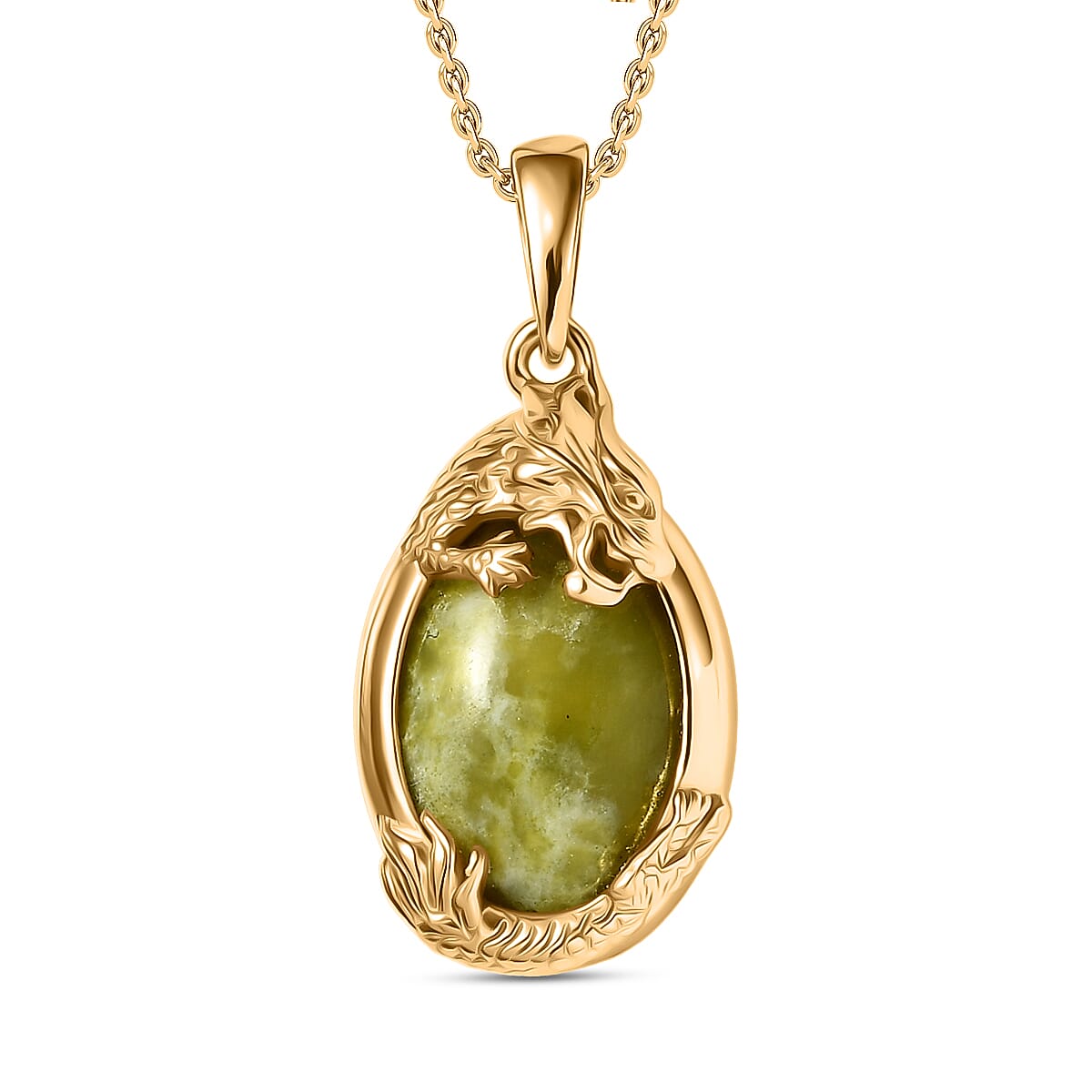 EverTrue Connemara Marble Dragon Pendant with Chain (Size - 20) 6.30 Ct. 4423411 0