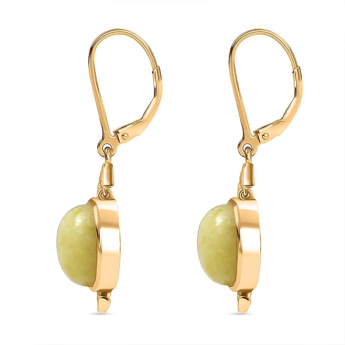 EverTrue Connemara Marble Solitaire Lever Back Earring in Yellow Gold Tone 8.22 Ct. 8272311 4