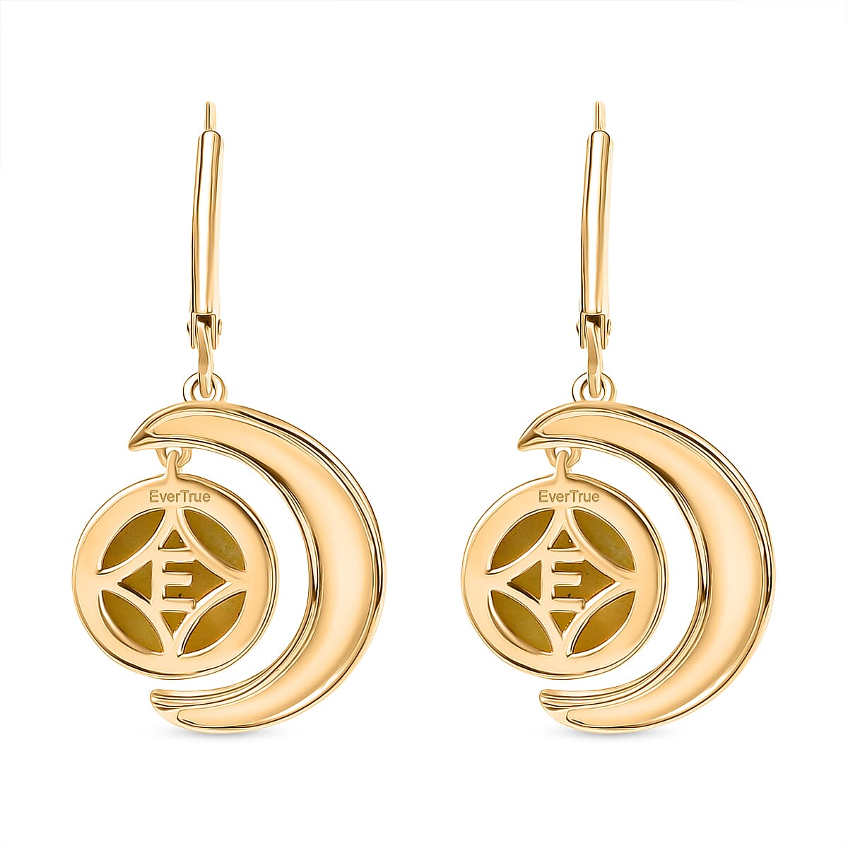 EverTrue Connemara Marble Solitaire Lever Back Earring in Yellow Gold Tone 8.22 Ct. 8272311 5