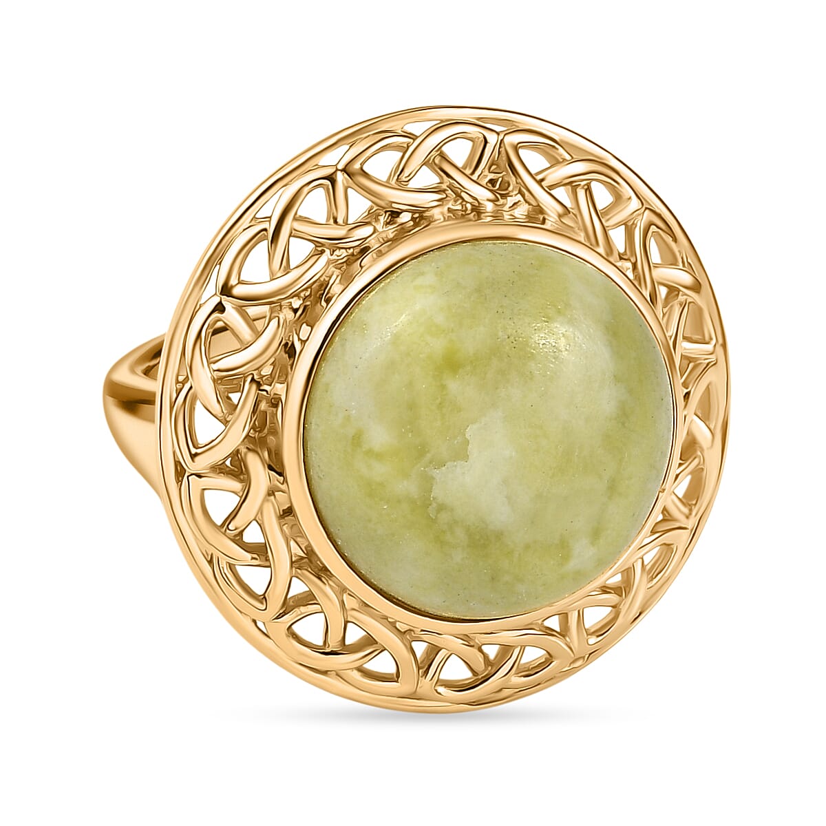 EverTrue Connemara Marble Solitaire Ring in Yellow Gold Tone 10.02 Ct. 8272314 0