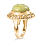 EverTrue Connemara Marble Solitaire Ring in Yellow Gold Tone 10.02 Ct.