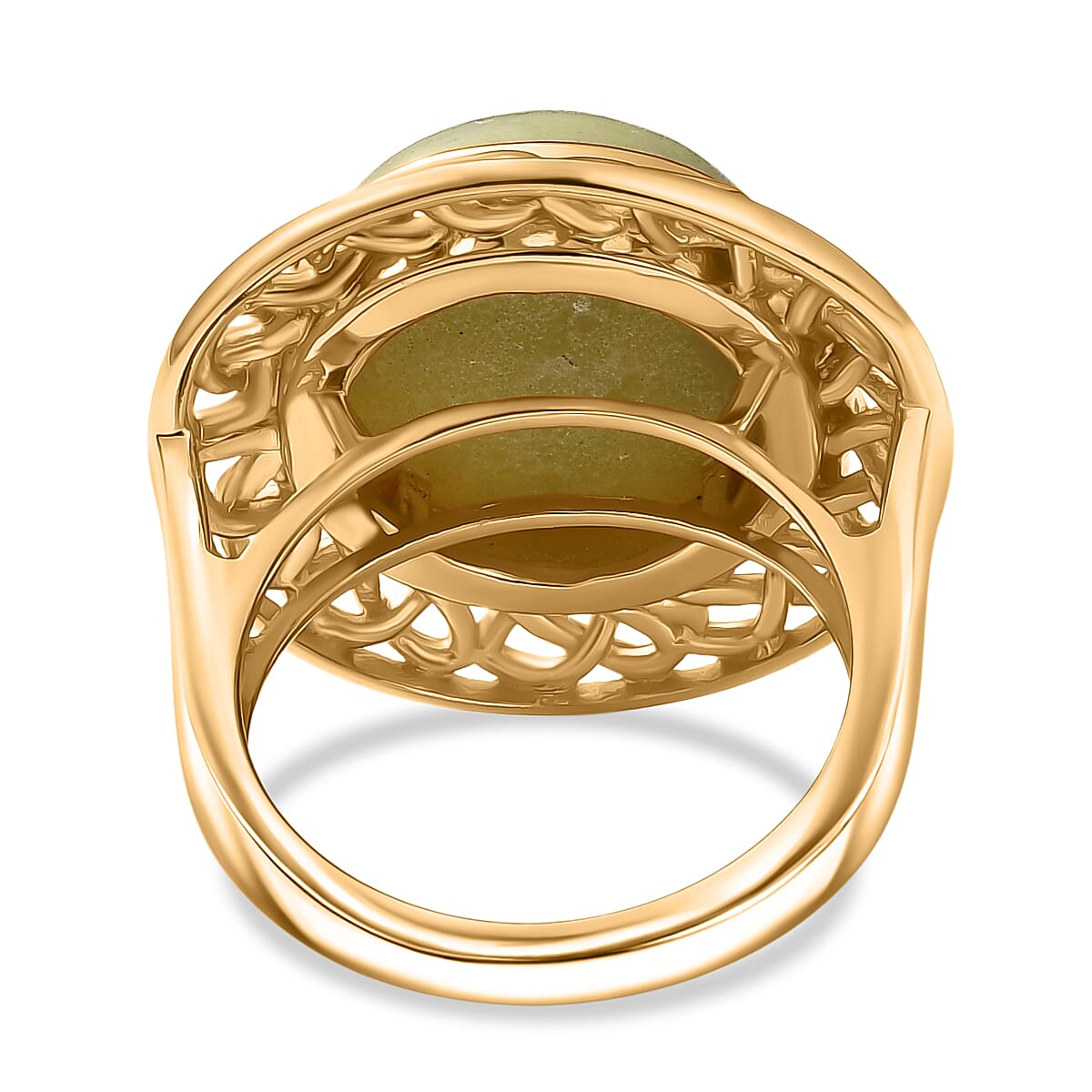 EverTrue Connemara Marble Solitaire Ring in Yellow Gold Tone 10.02 Ct. 8272314 5