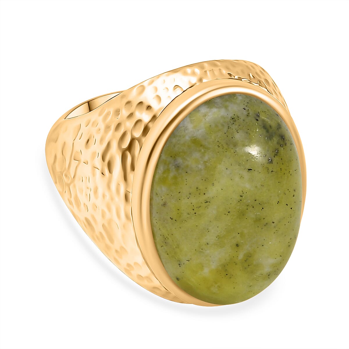 EverTrue Connemara Marble Solitaire Ring in Yellow Gold Tone 12.48 Ct. 8285107 0