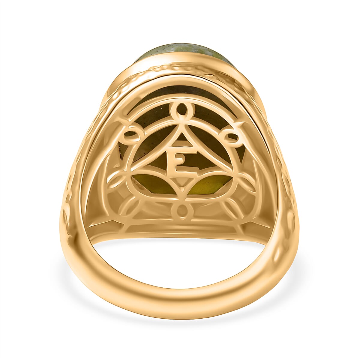 EverTrue Connemara Marble Solitaire Ring in Yellow Gold Tone 12.48 Ct. 8285107 5