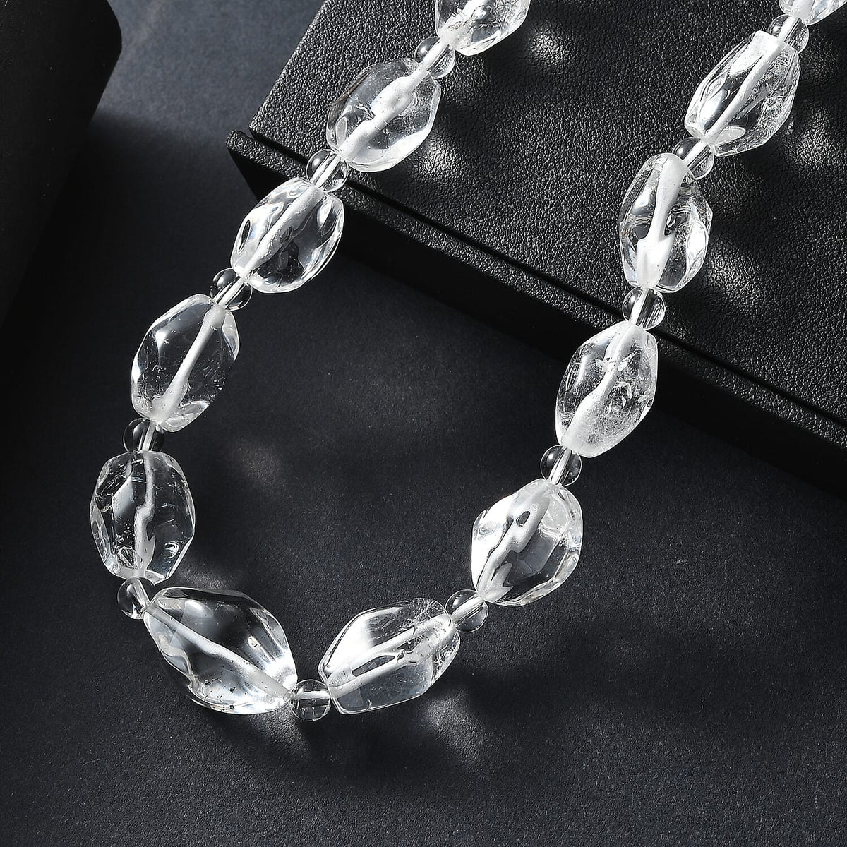One Time Close Out Deal-  Crystal Necklace (Size 20 - 1 Ext) with Senorita Clasp in Platinum &amp; Yellow Gold Tone 385.00 Ct. 8287748 2