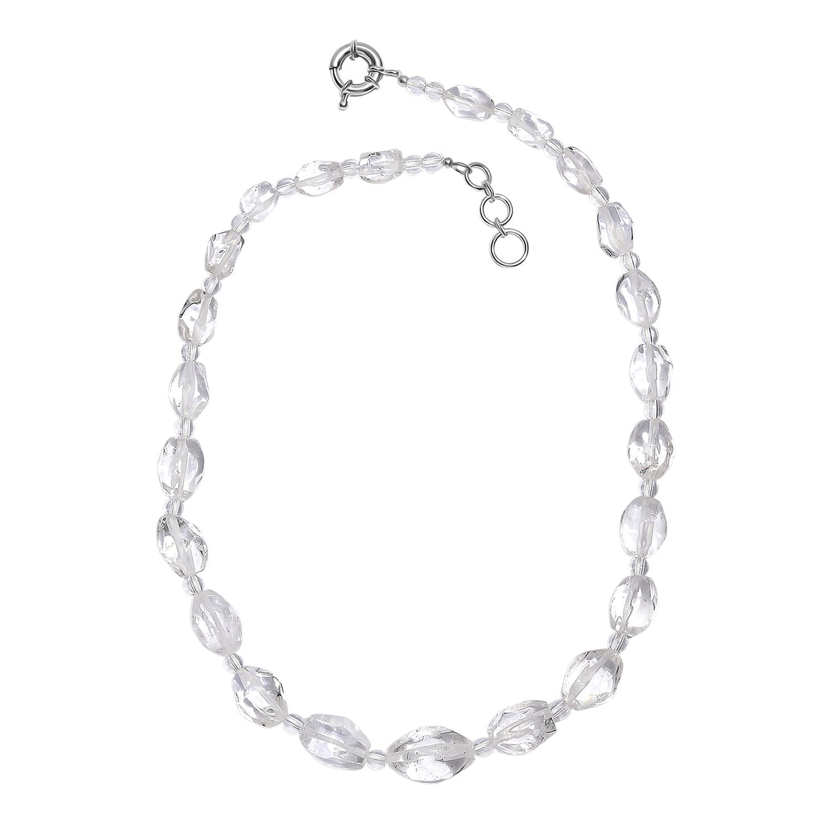 One Time Close Out Deal-  Crystal Necklace (Size 20 - 1 Ext) with Senorita Clasp in Platinum &amp; Yellow Gold Tone 385.00 Ct. 8287748 4