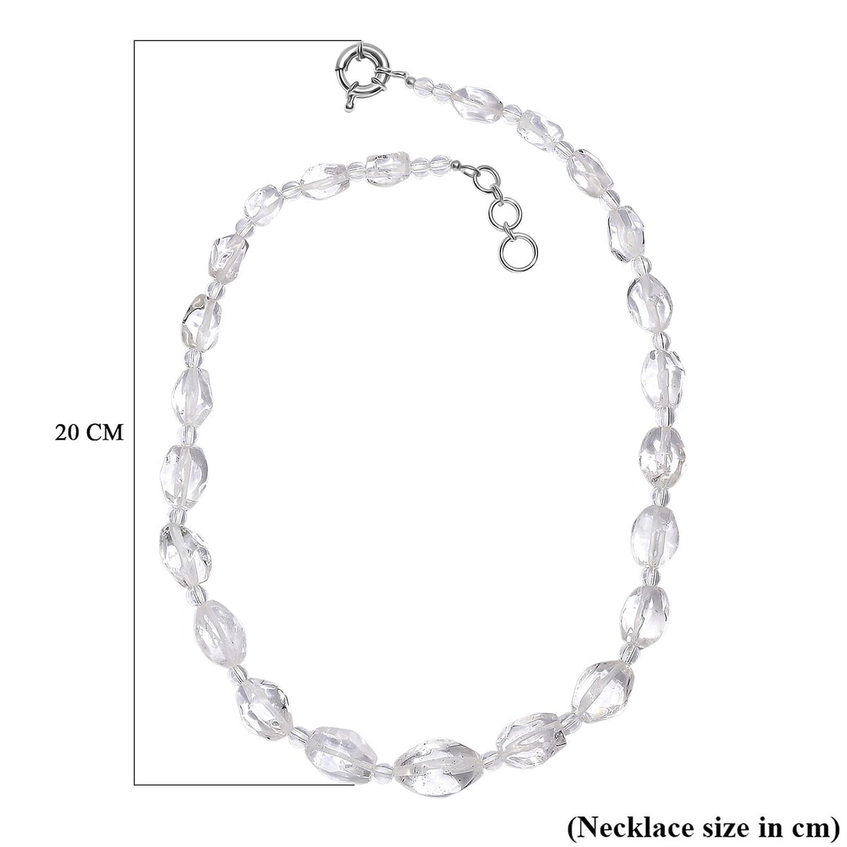 One Time Close Out Deal-  Crystal Necklace (Size 20 - 1 Ext) with Senorita Clasp in Platinum &amp; Yellow Gold Tone 385.00 Ct. 8287748 6
