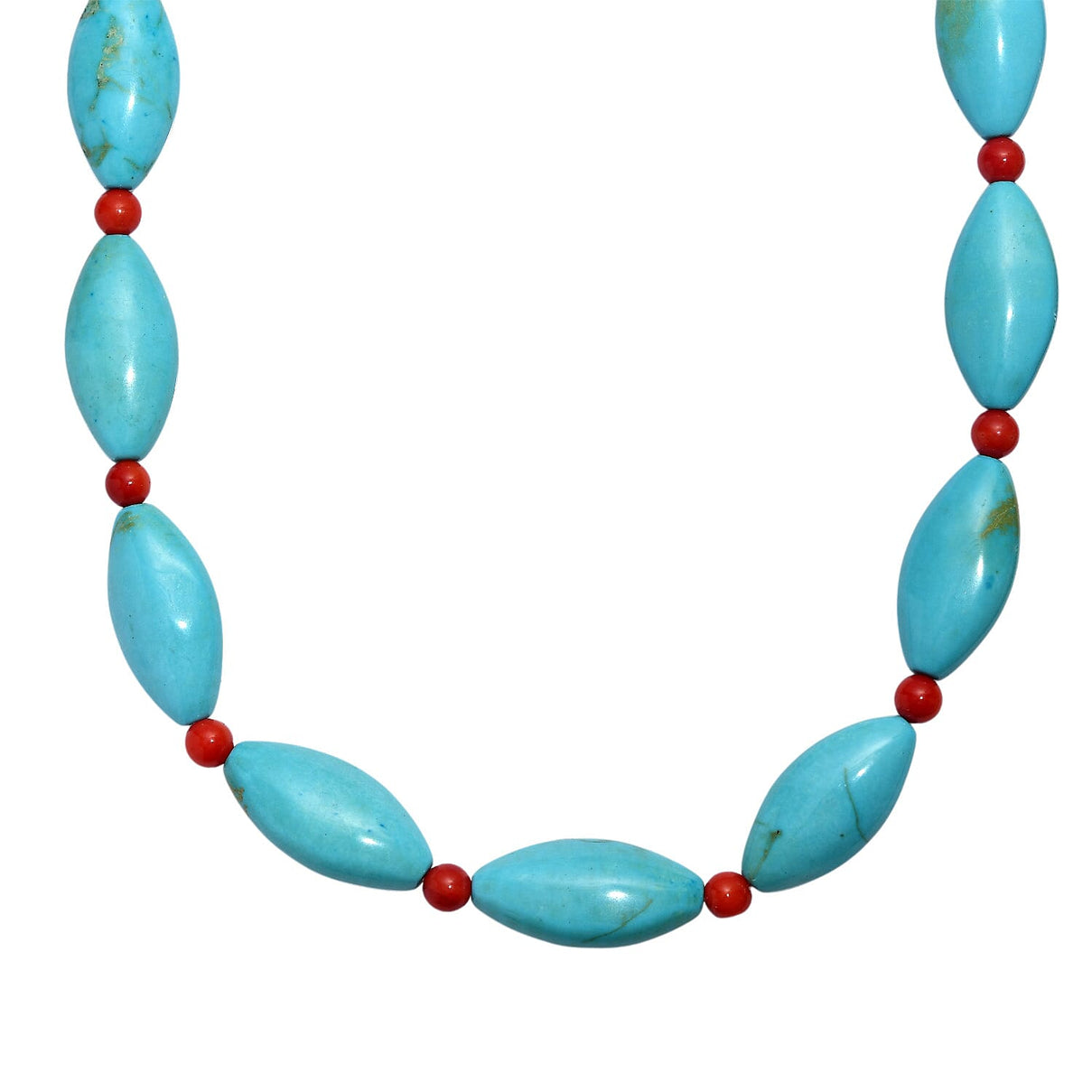 EverTrue - Blue Magnesite &amp; Coral Necklace (Size - 18-2 Ext) 375.00 Ct. 8241877 0
