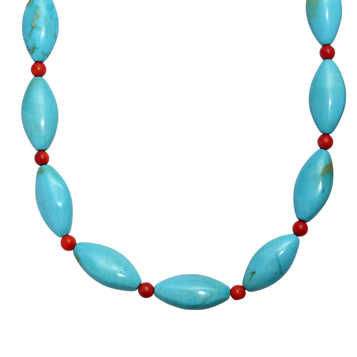 EverTrue - Blue Magnesite &amp; Coral Necklace (Size - 18-2 Ext) 375.00 Ct. 8241877 0