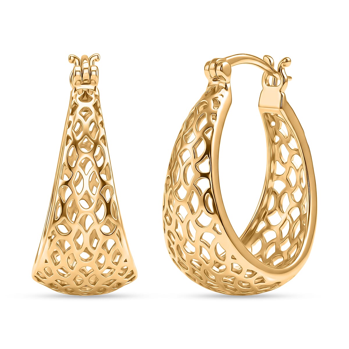 EverTrue Bronzella Collection - Filigree Earring with Clasp Back in 18K Gold Plating 8486448 0
