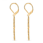 Bronzella Collection - EverTrue Byzantine Link Cross Earring with Lever Back in 18K Gold Plating