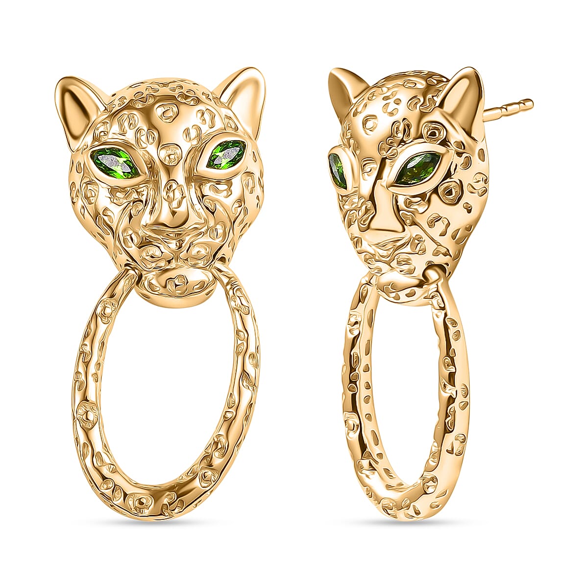 Designer Inspired - Panther Earring in Yellow Gold Plated 8236126 0