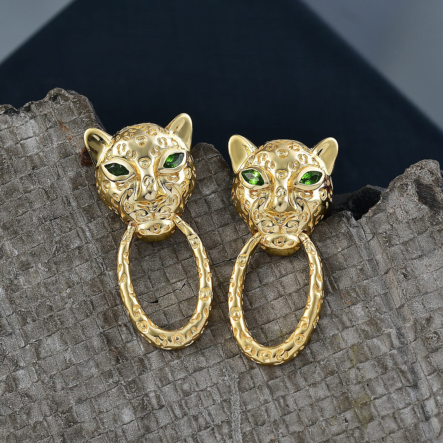 Designer Inspired - Panther Earring in Yellow Gold Plated 8236126 2