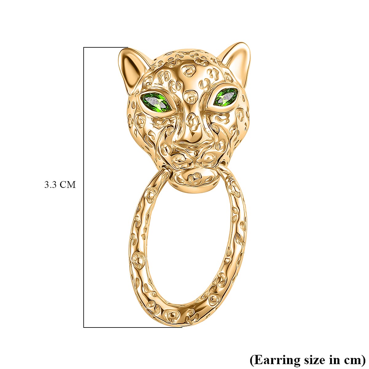Designer Inspired - Panther Earring in Yellow Gold Plated 8236126 6