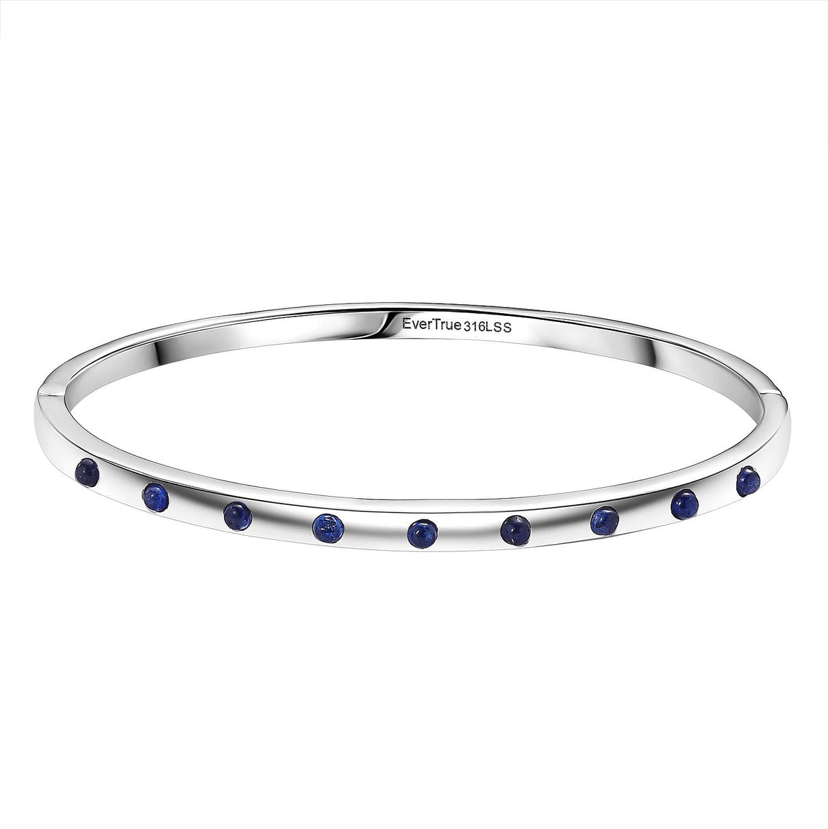 Close Out Deal - Fissure Filled Blue Sapphire Full Bangle (Size 7.5) 8163617 0