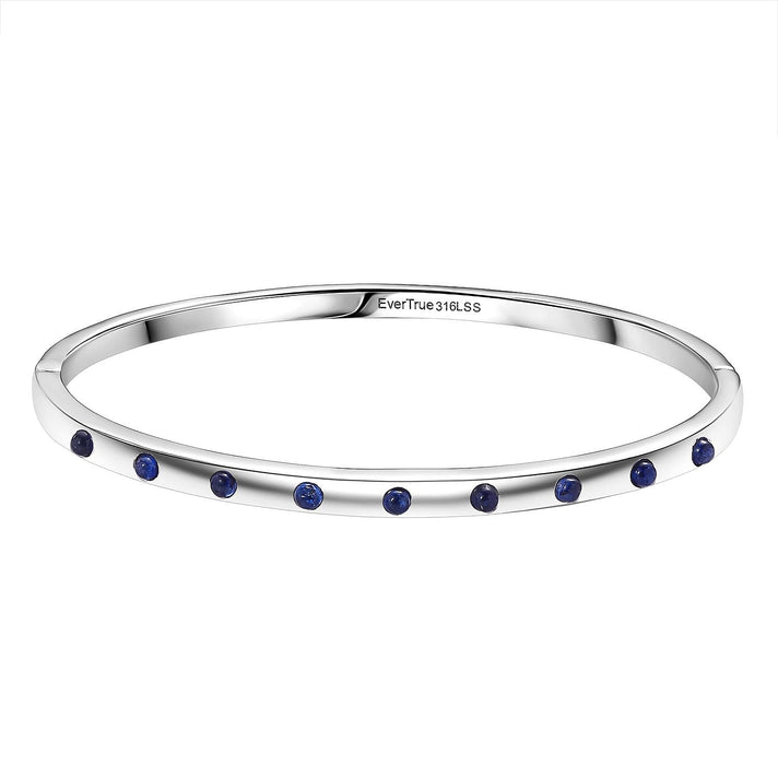 Close Out Deal - Fissure Filled Blue Sapphire Full Bangle (Size 7.5) 8163617 1