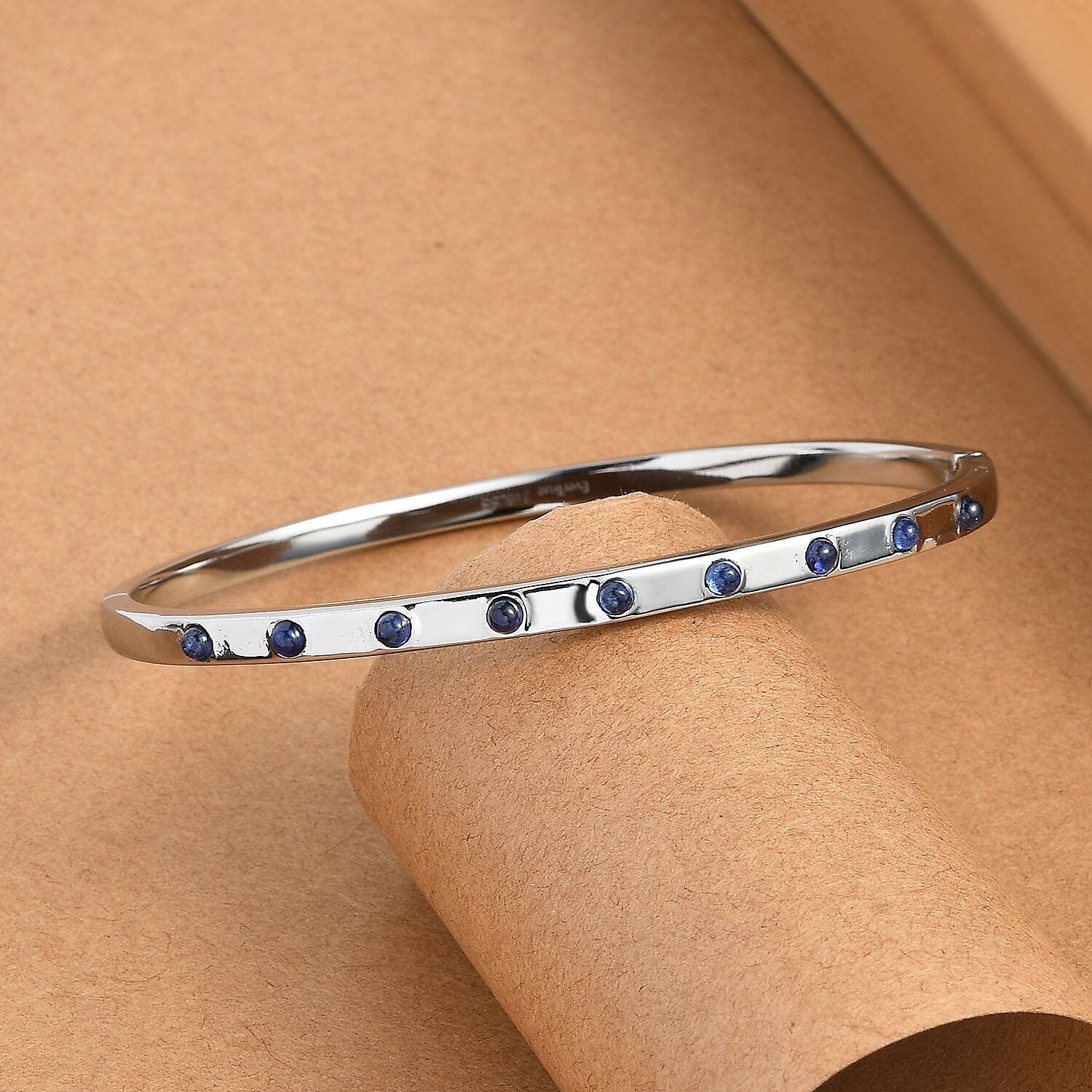Close Out Deal - Fissure Filled Blue Sapphire Full Bangle (Size 7.5) 8163617 1