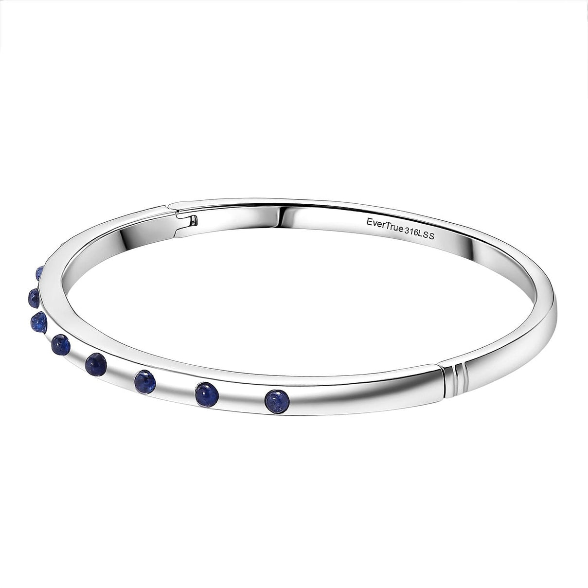Close Out Deal - Fissure Filled Blue Sapphire Full Bangle (Size 7.5) 8163617 3
