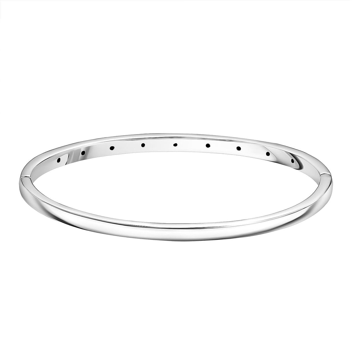 Close Out Deal - Fissure Filled Blue Sapphire Full Bangle (Size 7.5) 8163617 4