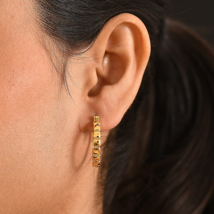 EverTrue Bronzella Collection - Full Hoop Earring with Clasp in 18K Gold Plating 8557098 2