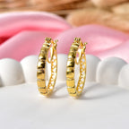 EverTrue Bronzella Collection - Full Hoop Earring with Clasp in 18K Gold Plating