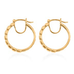 EverTrue Bronzella Collection - Full Hoop Earring with Clasp in 18K Gold Plating