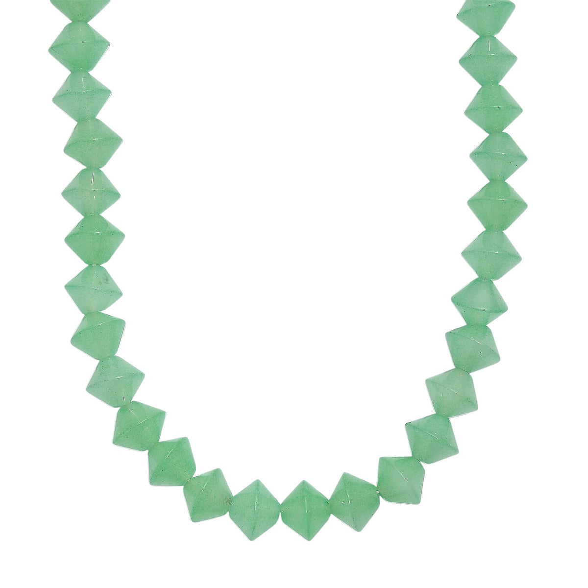 EverTrue Green Aventurine Necklace (Size 20 - 1 Ext) with Senorita Clasp in Platinum &amp; Yellow Gold Tone 220.00 Ct. 8267445 0