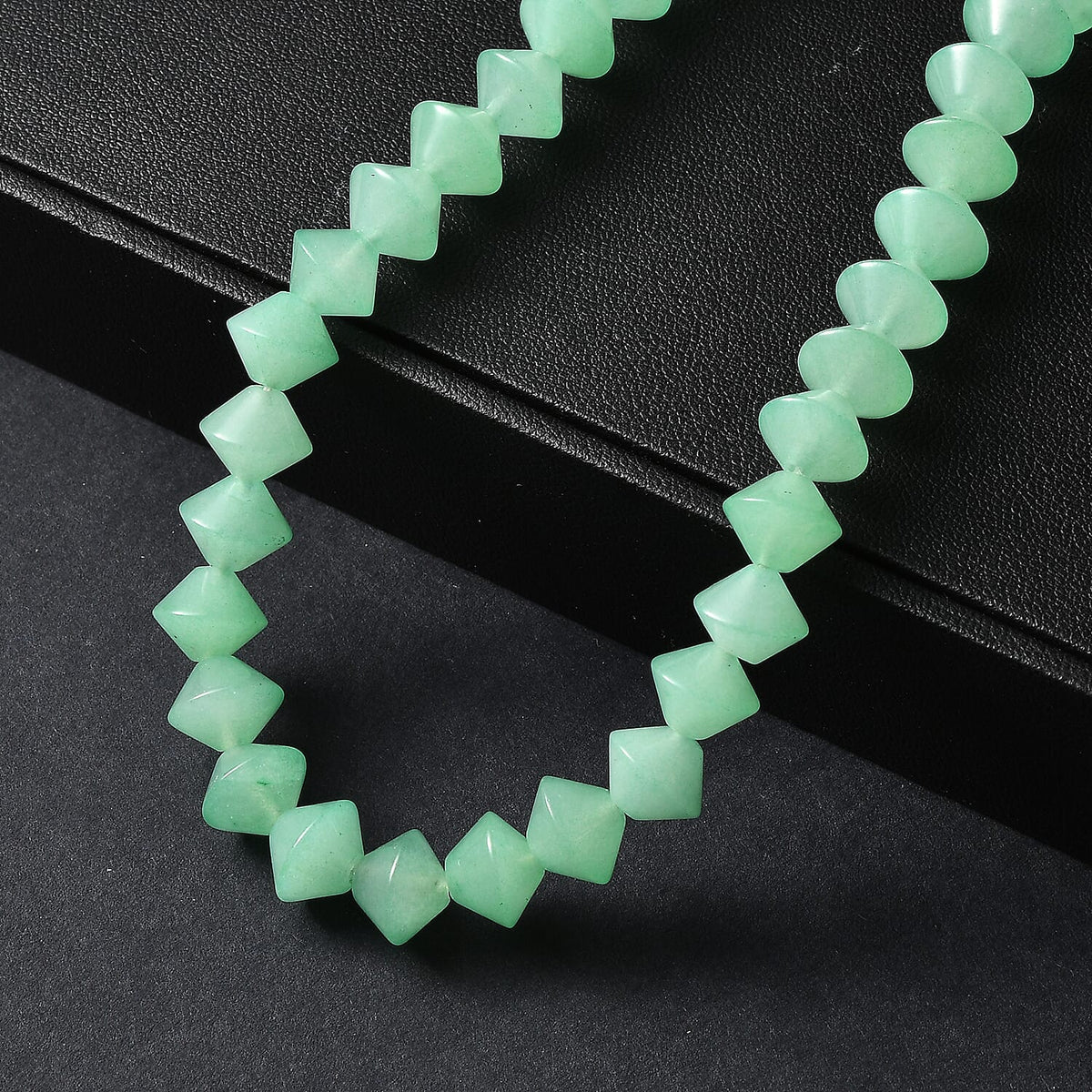 EverTrue Green Aventurine Necklace (Size 20 - 1 Ext) with Senorita Clasp in Platinum &amp; Yellow Gold Tone 220.00 Ct. 8267445 2