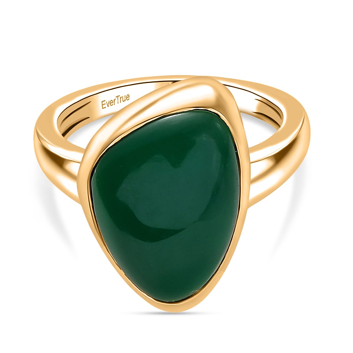 EverTrue Green Onyx Solitaire Ring in Yellow Gold Tone 6.94 Ct. 8479479 0