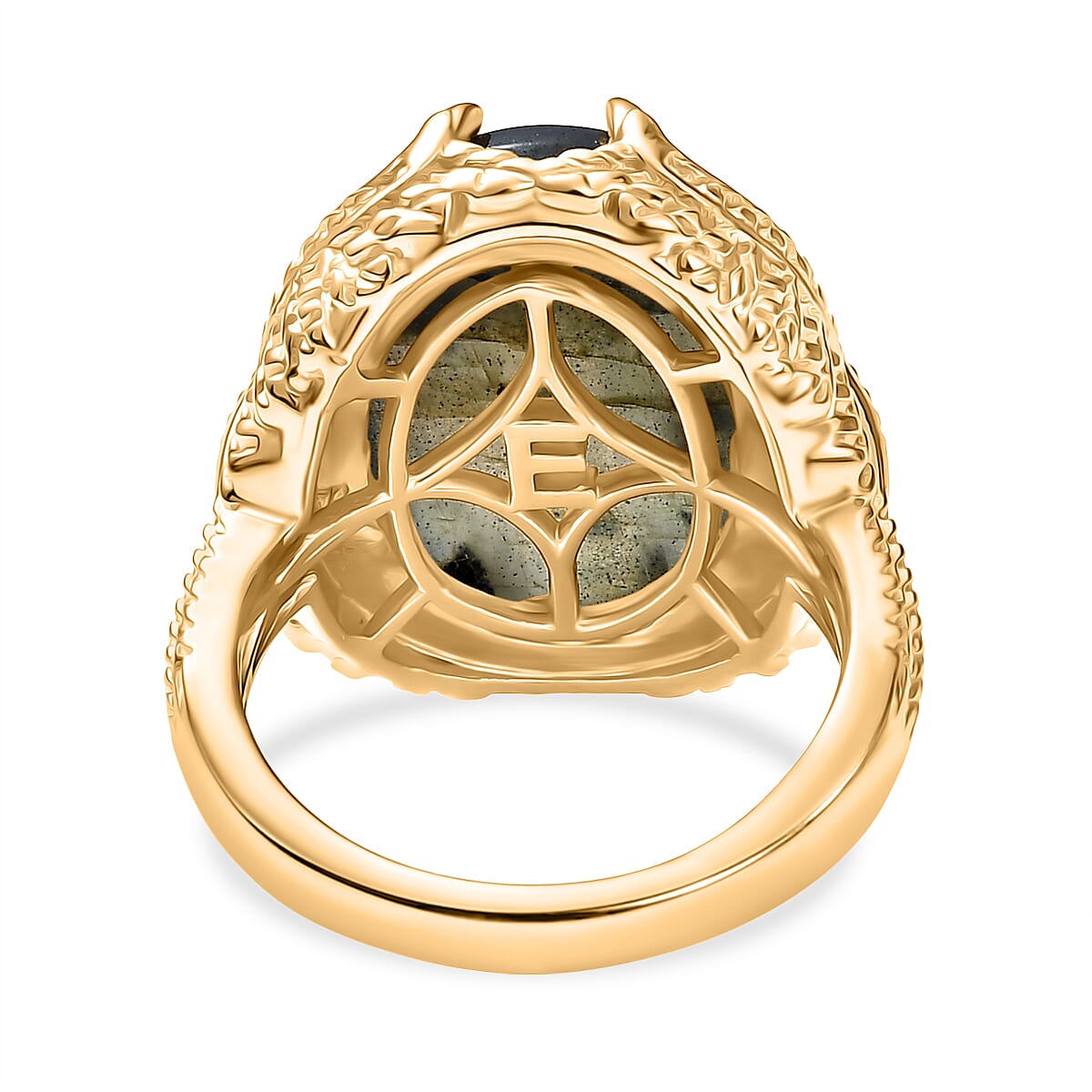 EverTrue Labradorite &amp; Black Spinel Ring in Yellow Gold Plated 11.72 Ct. 8277040 5