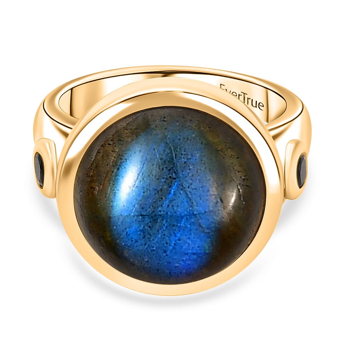 EverTrue Labradorite &amp; Black Spinel Ring in Yellow Gold Plated 10.42 Ct. 8261291 0