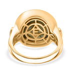 EverTrue Labradorite & Black Spinel Ring in Yellow Gold Plated 10.42 Ct.