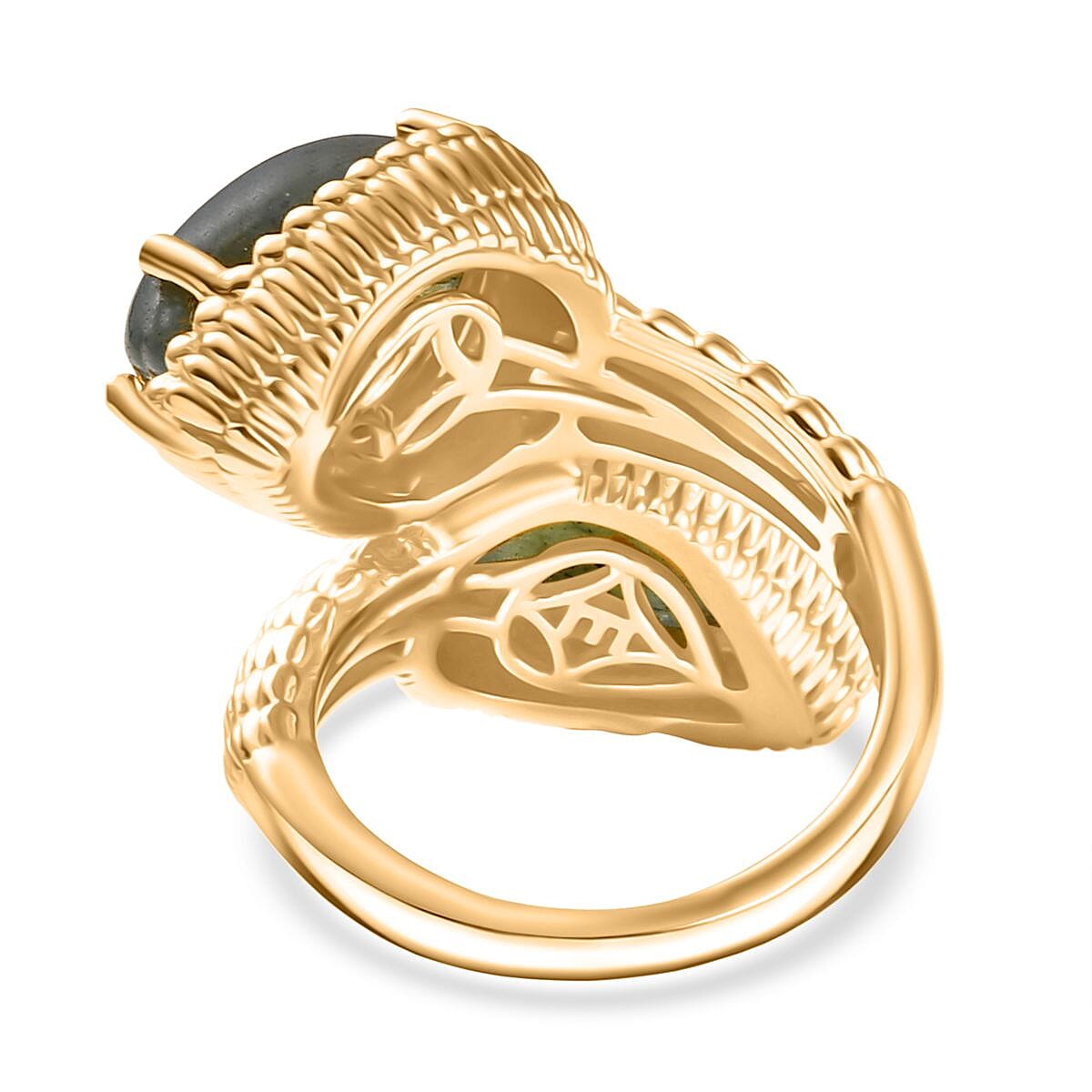 EverTrue Labradorite Bypass Ring in Yellow Gold Plated 10.52 Ct. 8264678 4