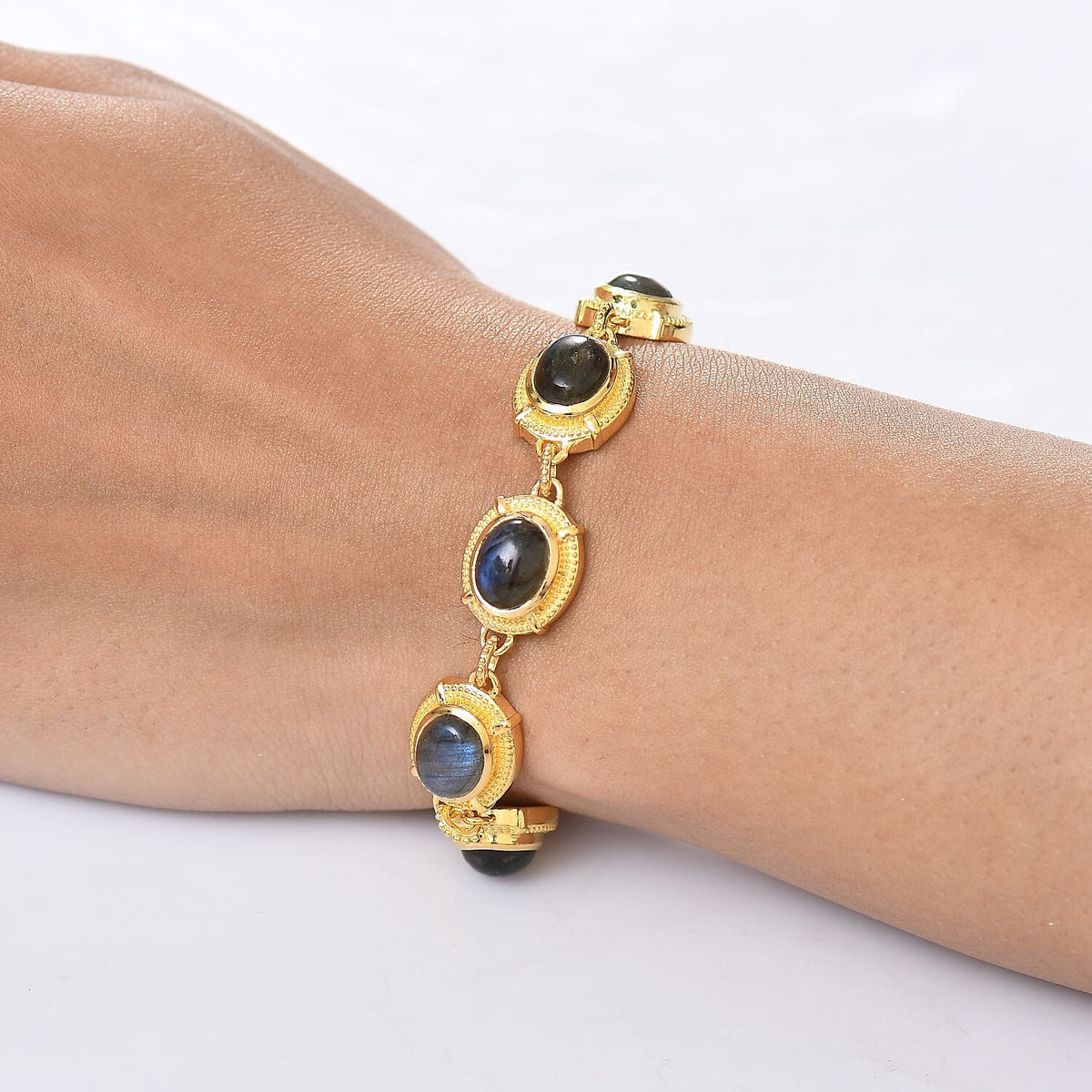 Labradorite Cluster Bracelet (Size 7.5) 13.98 Ct. 8247513 3