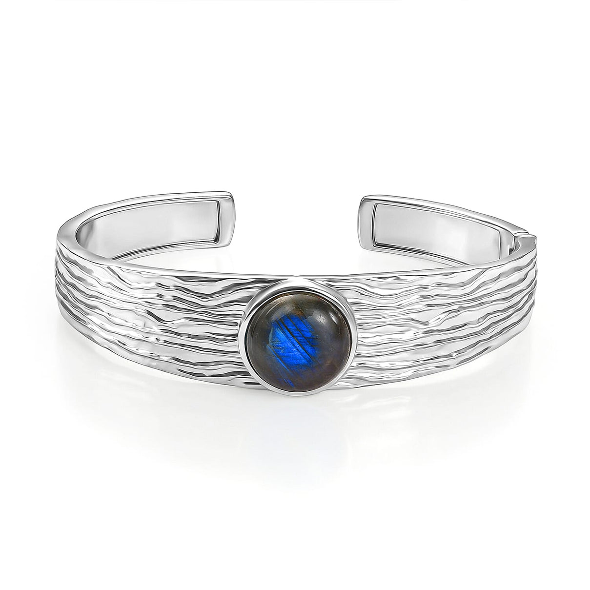 EverTrue Labradorite Cuff Bangle (Size - 7.5) 11.66 Ct. V32373747 0