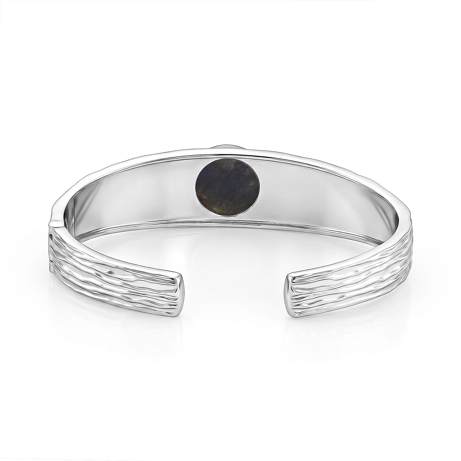 EverTrue Labradorite Cuff Bangle (Size - 7.5) 11.66 Ct. V32373747 5