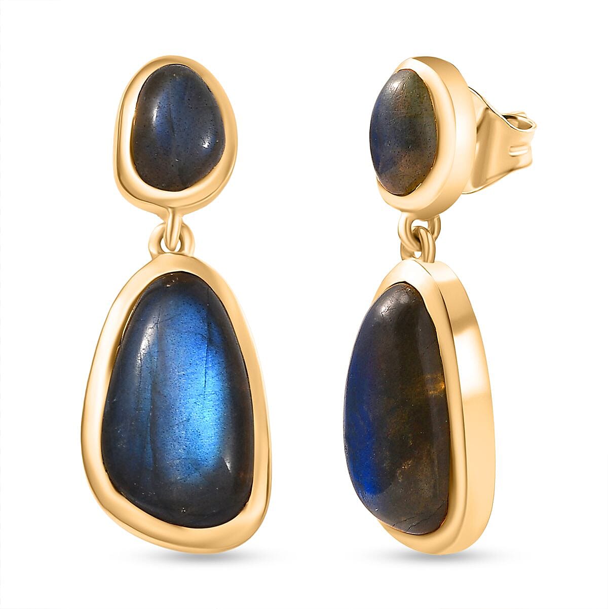 EverTrue Labradorite Dangling Earring in Yellow Gold Plated 10.41 Ct. 8261362 0